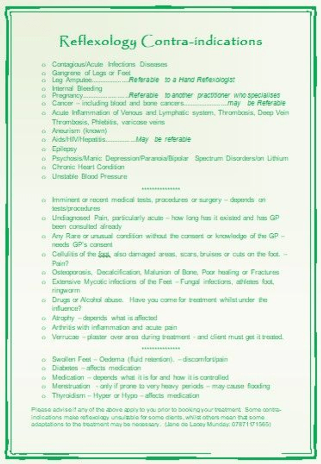 Reflexology Treatments